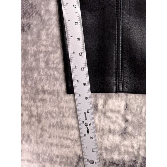 New Wilfred Pants 4 Womens Aritzia Rebel Straight Leg Seamed Faux Leather - Picture 5 of 7